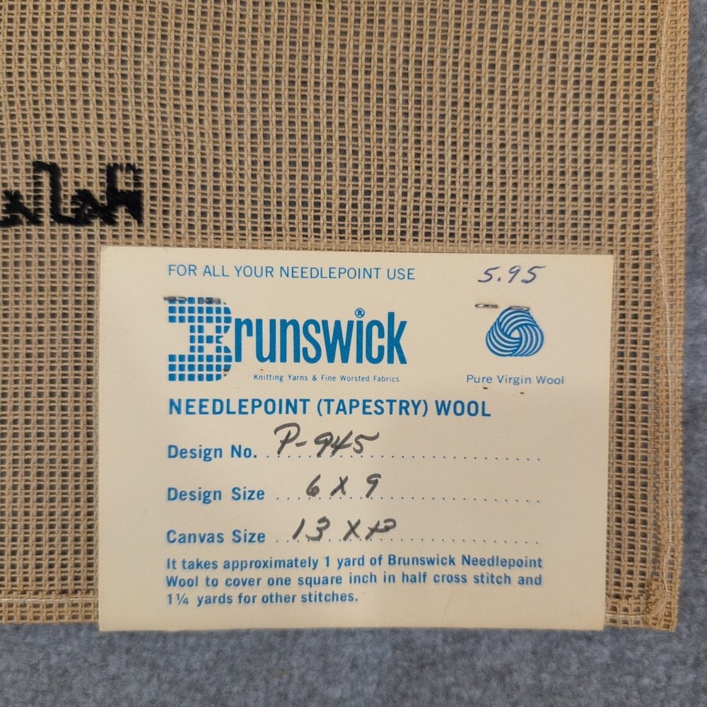 Brunswick Needlepoint 1911 Rolls Royce Antique Car Madeira Wool Canvas P-945 - Picture 4 of 4